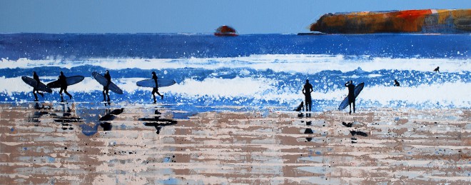 Bright Day at Polzeath, Cornwall. 