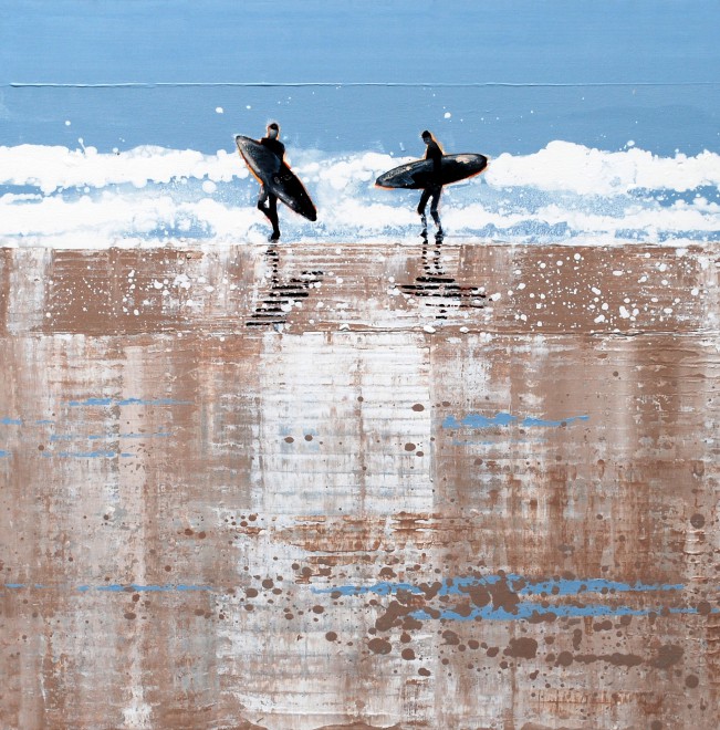 Early Evening Reflections, Polzeath, Cornwall. 