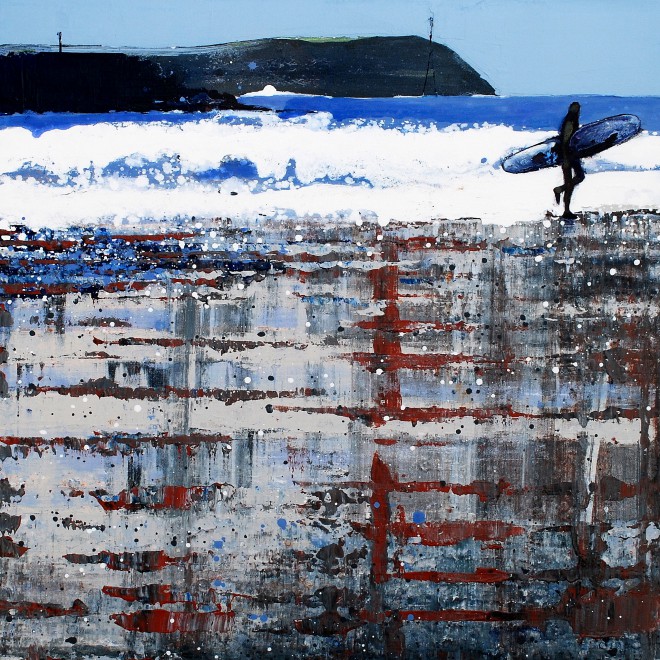 Polzeath Beach - Winter Reflections.