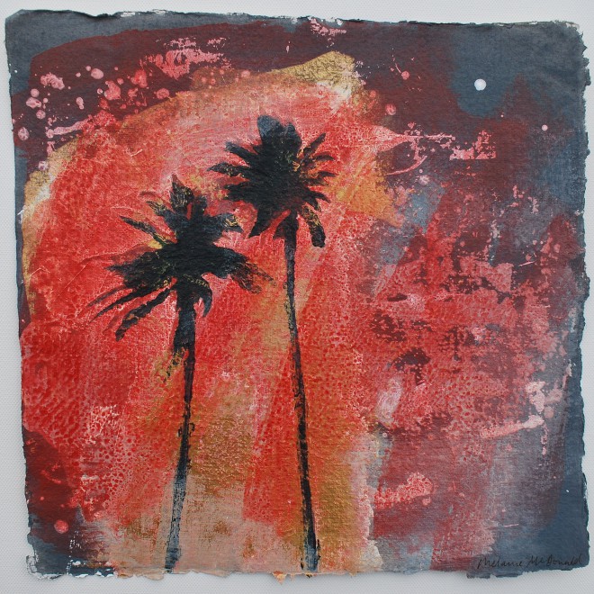 Summer Night with Palm Trees