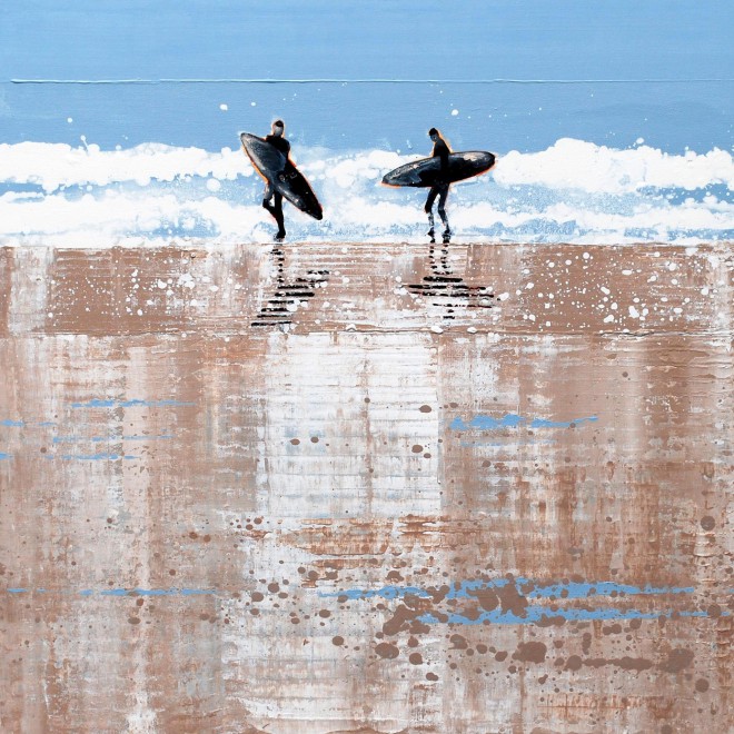 Early Evening Reflections, Polzeath, Cornwall