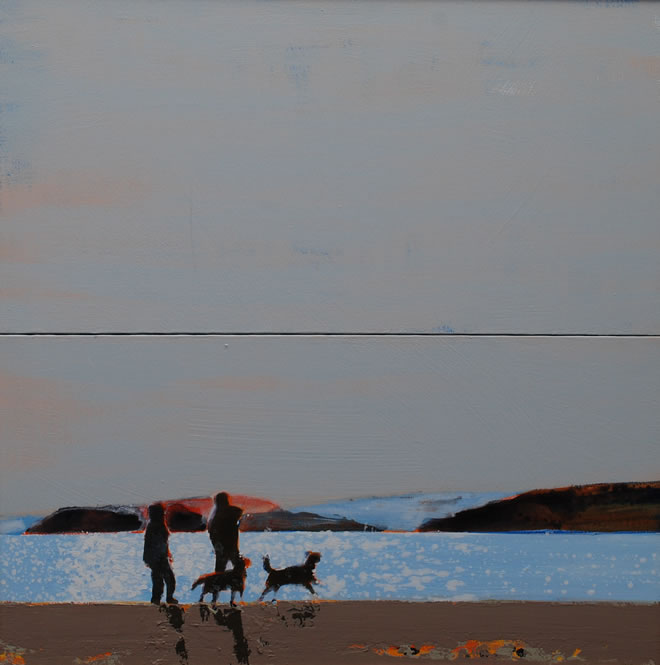 Pink Grey Skies at Daymer Bay, Cornwall