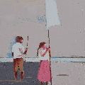 Summer Evening Lusty Glaze, Newquay, Cornwall. Original or Print Available.