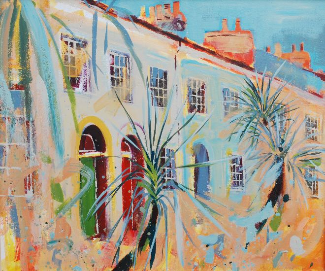Morrab Cottages, Penzance. Limited Edition Print