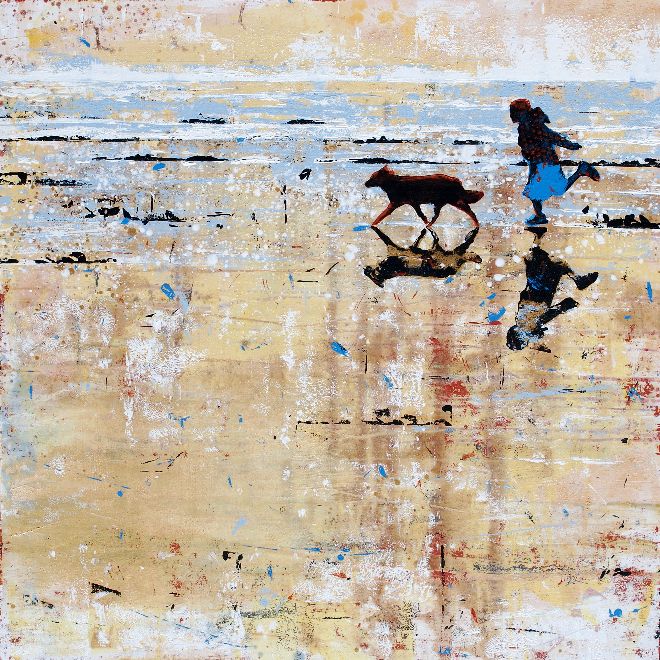On Golden Shores, Locquirec, Brittany. Original Painting Sold - Print Available.