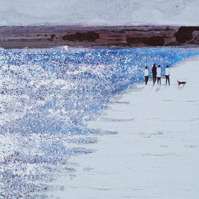 Daymer Bay, Cornwall - wide, blue estuary. Original Painting or Print Available.