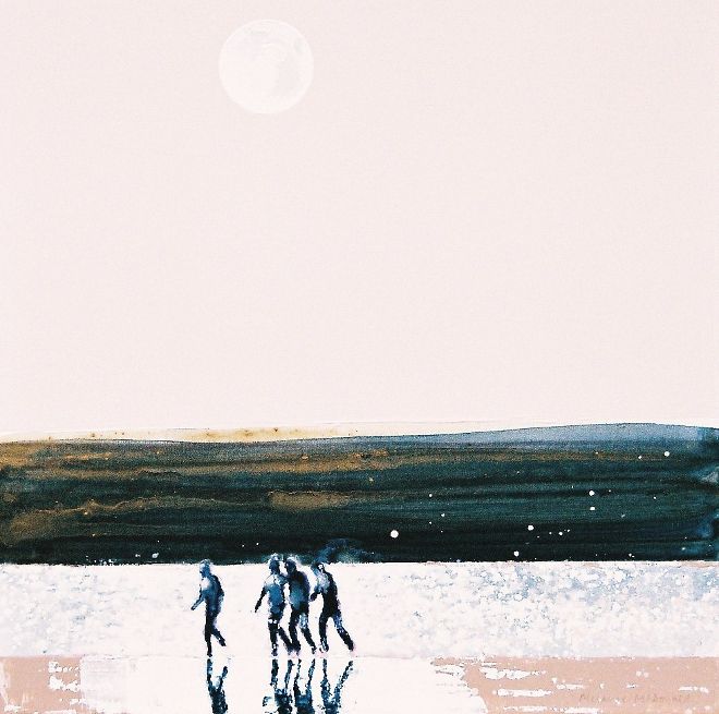 Full Moon over Camel Estuary, Cornwall. Original Available.