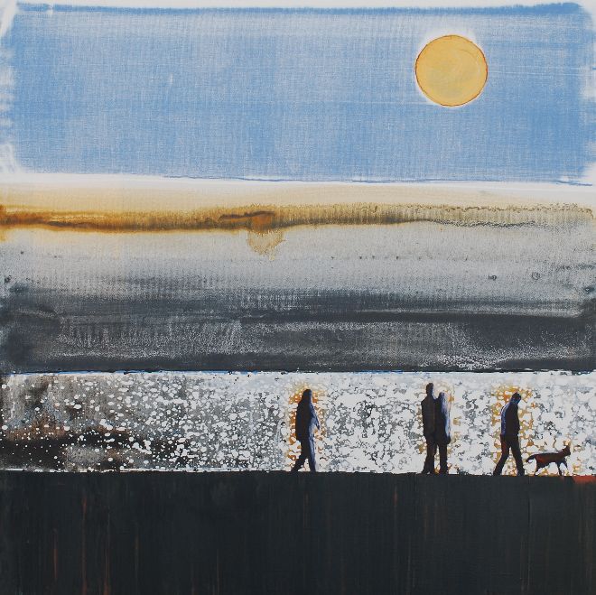 Winter Sun near Rock, Cornwall. Original Sold - Print Available.