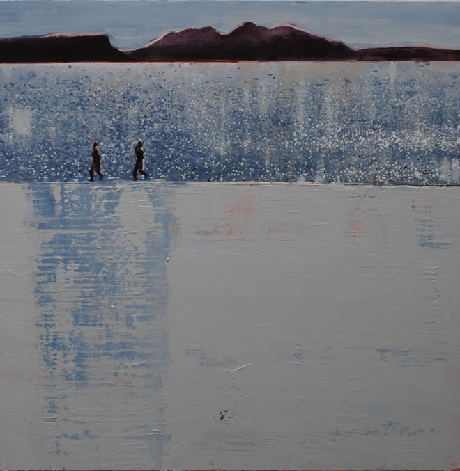 Silvery Seas, Rhum and Eigg from Camusdarach, Scotland. 