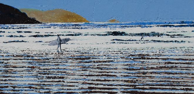 Fistral Beach, Newquay, Cornwall - The winter sea beckons... Original or Print Available.