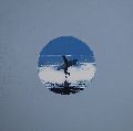 Surfer, Cornwall (Porthole painting)