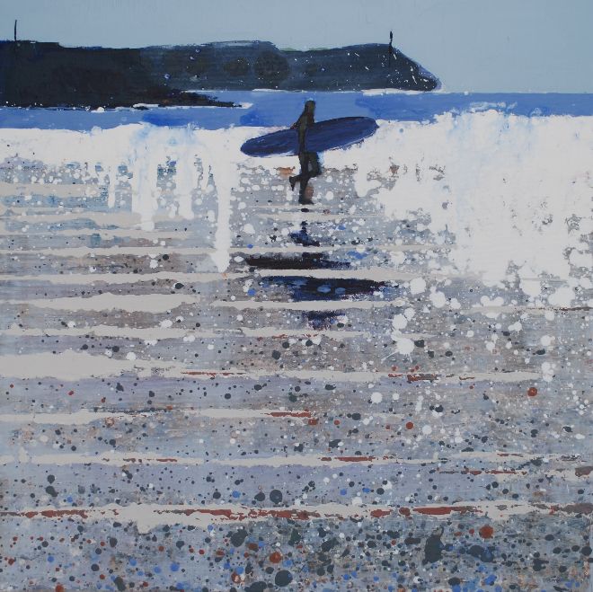 Surfer, Hayle Bay, Polzeath, Cornwall. Original or Print Available.