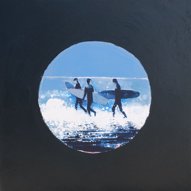 Three Surfers, Cornwall . 