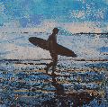 Surfer Returning. Original Painting or Print Available.