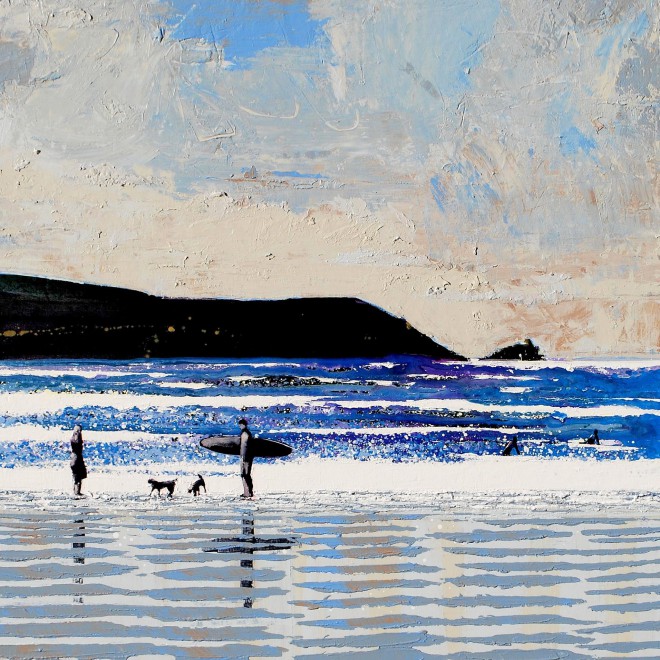 Fistral Beach, Newquay, Cornwall - We stood on the beach in the wild air... 